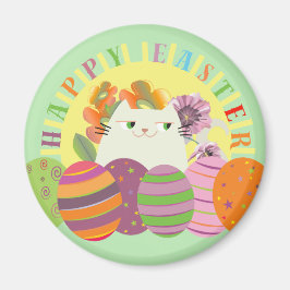 Mooie Kat Gelukkig Pasen Magneet Lente Decoratie