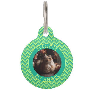 Mooie Kat Geschenk Herringbone Huisdierpenning