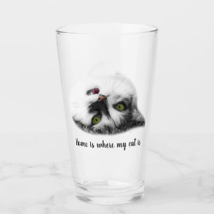 Mooie kat grappig aanpasbaar glas