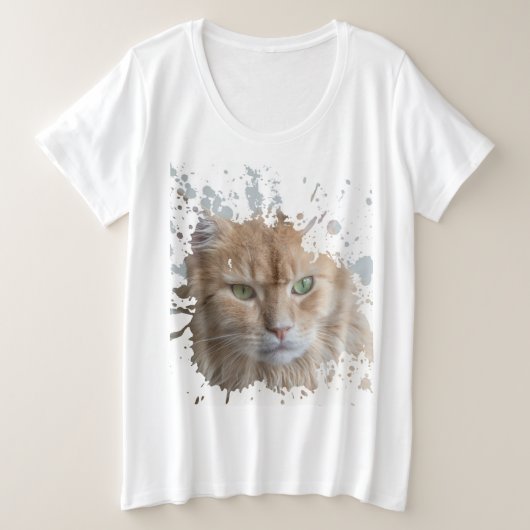 Mooie kat grote maat t-shirt (Design voorkant)