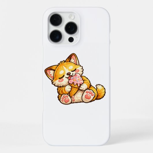 Mooie Kat Ijs iPhone Hoesje (Achterkant)