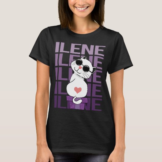 Mooie kat - Ilene Naam T-shirt (Voorkant)
