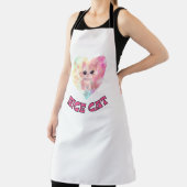 Mooie kat in de keuken schort (Insitu)