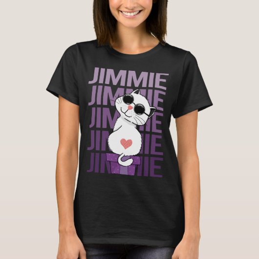 Mooie kat - Jimmie naam T-shirt (Voorkant)