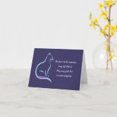 Mooie Kat Kat Sympathie Boodschap Diep Paarse Kaart (Gele Bloem)