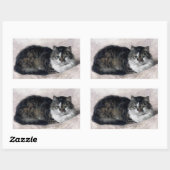 Mooie kat  kunst Henriette Ronner Knip Rechthoekige Sticker (Vel)