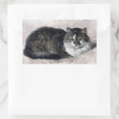 Mooie kat  kunst Henriette Ronner Knip Rechthoekige Sticker (Tas)