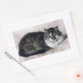 Mooie kat  kunst Henriette Ronner Knip Rechthoekige Sticker (Envelop)