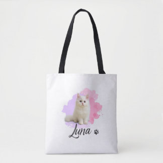 Mooie kat kunstwerk boodschappentas – Luna Tote Bag