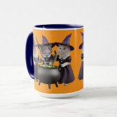 Mooie kat Macbeth Halloween mok (Voorkant links)
