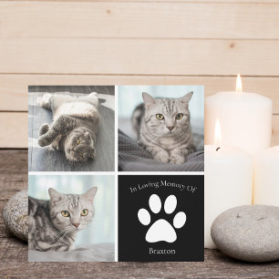 Mooie Kat Memorial Custom Pet Photo Keepsake Kaart