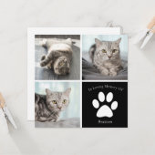 Mooie Kat Memorial Custom Pet Photo Keepsake Kaart (Voorkant / Achterkant in situ)