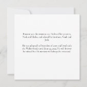 Mooie Kat Memorial Custom Pet Photo Keepsake Kaart (Achterkant)