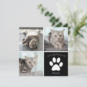 Mooie Kat Memorial Custom Pet Photo Keepsake Kaart