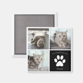 Mooie Kat Memorial Custom Pet Photo Keepsake Magneet (Voorkant / Achterkant)