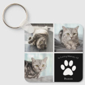 Mooie Kat Memorial Custom Pet Photo Keepsake Sleutelhanger (Voorkant)