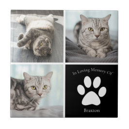 Mooie Kat Memorial Custom Pet Photo Keepsake Tegeltje