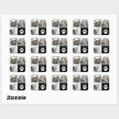 Mooie Kat Memorial Custom Pet Photo Keepsake Vierkante Sticker (Vel)