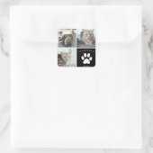 Mooie Kat Memorial Custom Pet Photo Keepsake Vierkante Sticker (Tas)