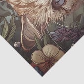 Mooie kat met bloemen tissuepapier (Detail)