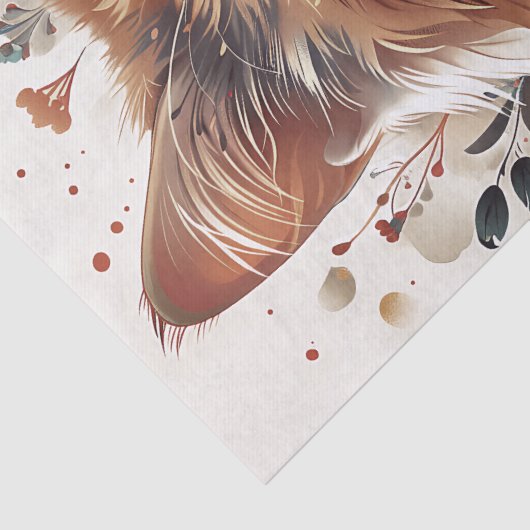 Mooie kat met bloemen tissuepapier (Detail)