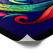 Mooie kat met Mandala design Poster (Hoek)