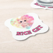 Mooie kat met mooie drink kartonnen onderzetters (Gekanteld)