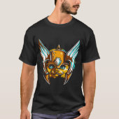 Mooie kat met Roman Helmet T-shirt (Voorkant)