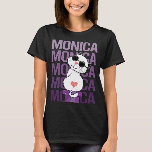 Mooie kat - Monica Naam T-shirt (Voorkant)