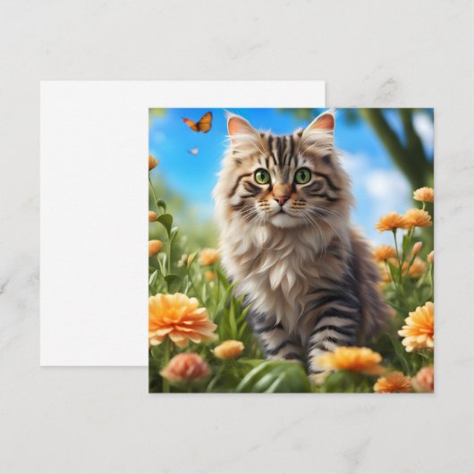 Mooie kat mooie tuin (Voorkant / Achterkant)