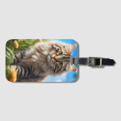 Mooie kat mooie tuin bagagelabel (Voorkant (horizontaal))