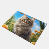 Mooie kat mooie tuin deurmat (Schuin)