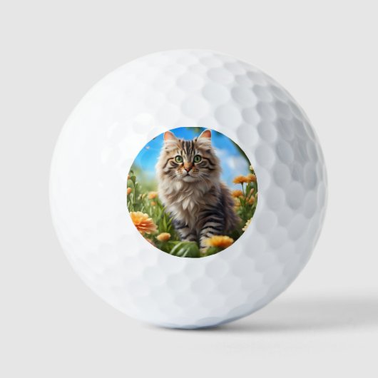 Mooie kat mooie tuin golfballen (Voorkant)