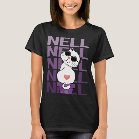 Mooie kat - Nell naam T-shirt (Voorkant)