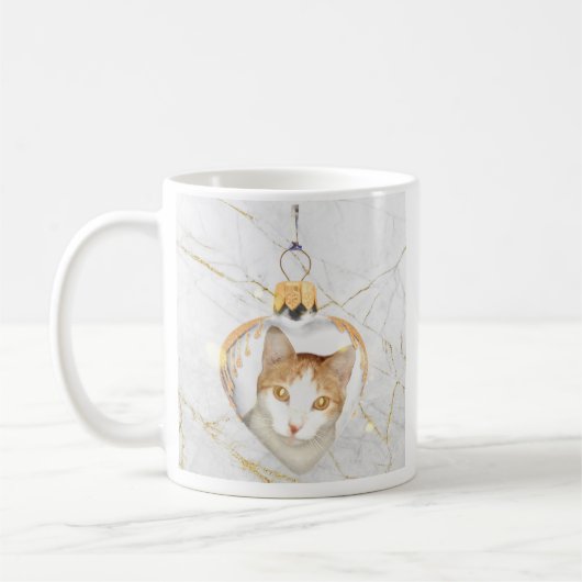 Mooie kat ornament marmer COFFEE MOK (Links)