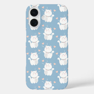 Mooie kat patroon ontwerp iPhone 16 hoesje