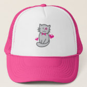 Mooie Kat Petten | Cute Kitten Trucker Hoed (Voorkant)