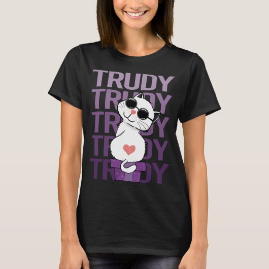 Mooie kat - Trudy Naam T-shirt (Voorkant)