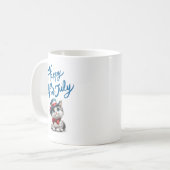 Mooie kat vrolijke vierde juli 4e koffiemok (Voorkant links)