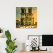 Mooie kathedraal van Notre Dame Paris Frankrijk Poster (Thuiskantoor)