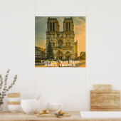 Mooie kathedraal van Notre Dame Paris Frankrijk Poster (Keuken)