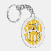 Mooie katje schattige kat sleutelhanger (Voorkant Links)