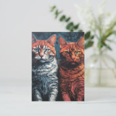 Mooie katten briefkaart (Staand voorkant)