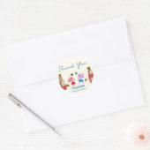Mooie katten en cadeaus Gele kinderen verjaardagsf Ronde Sticker (Envelop)