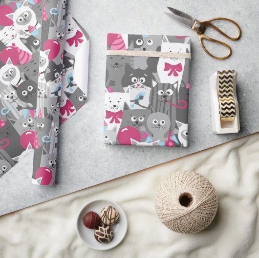 Mooie katten inpakpapier (Crafts)