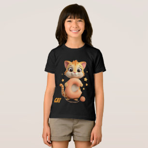 Mooie Katten Kinderen T-Shirt C is voor Kat Alfa