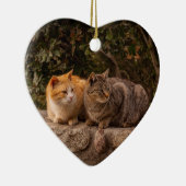 Mooie katten, sierlijk keramisch ornament (Rechts)