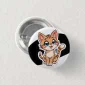 Mooie Katten Speld Ronde Button 3,2 Cm (Voorkant /achterkant)