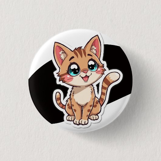 Mooie Katten Speld Ronde Button 3,2 Cm (Voorkant)
