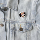 Mooie Katten Speld Ronde Button 3,2 Cm (In situ)